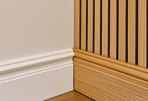 Universal skirting boards and wooden moldings STAVROS in modern interiors
