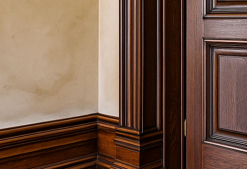 Classic Interior with Wooden Baseboards and Cornices by STAVROS