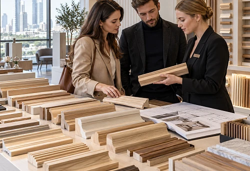 Building material suppliers in Moscow and wooden trim for interiors