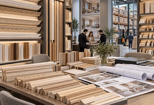 Wholesale building materials in Moscow and wooden moldings for multiple projects