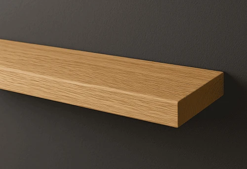 Wooden plank in close-up on dark background