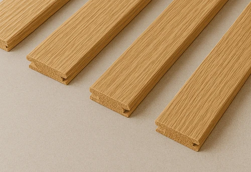 Set of Wooden Planks for Wall Finishing