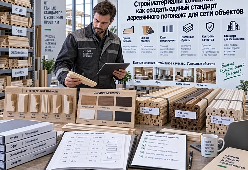 Unified standard for wooden trim across a network of construction sites
