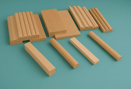 Wooden architectural moldings suitable for creating a stylish interior.