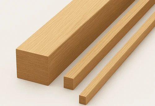 Wooden beams with natural wood texture, suitable for construction and creativity.