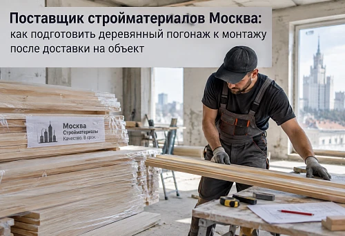Preparing wooden trim for installation after delivery to the site