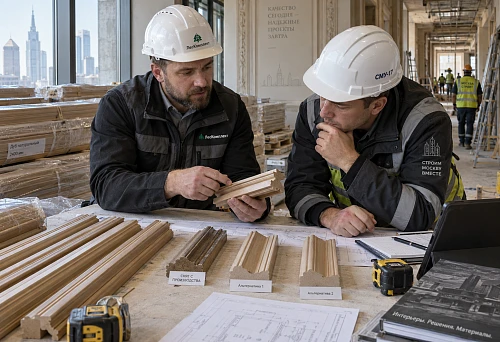 Checking wooden trim discontinued between phases of a project