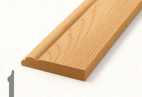 Classic wooden baseboard with decorative profile &mdash; an elegant solution for interior design