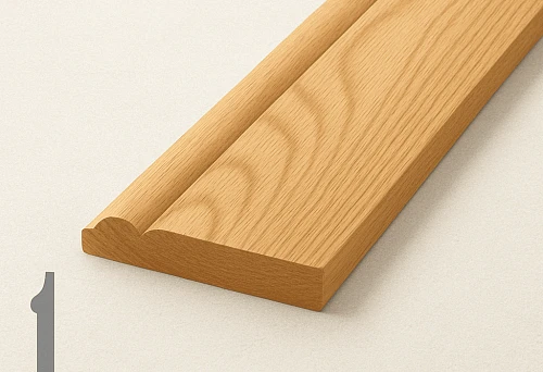 Wooden baseboard with classic profile