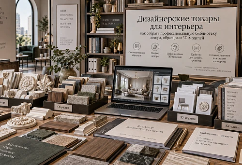 Professional interior decor library for a design studio
