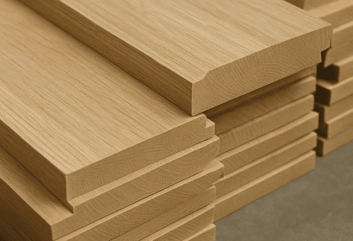 Wooden Ceiling Skirting Boards with Bevel, Stocked on Shelf
