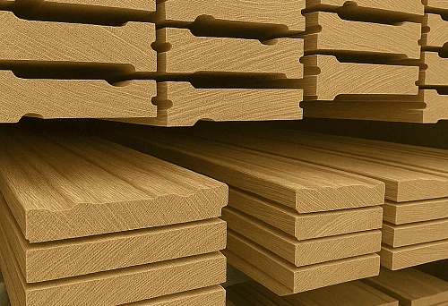 Warehouse of wooden baseboards in Voronezh &mdash; profiled elements from solid wood