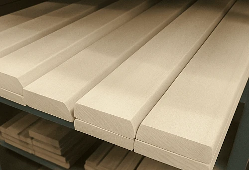 Wooden baseboards in stock in Nizhny Novgorod &mdash; smooth straight profiles