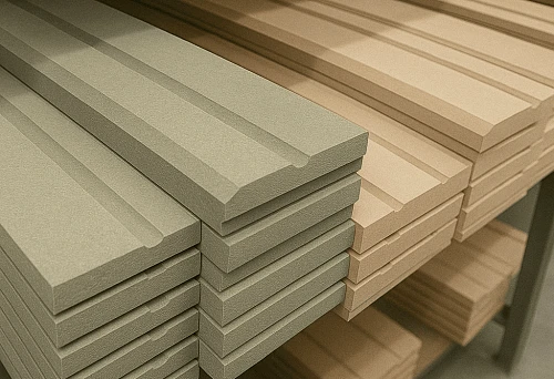 Profiled Wooden Skirting for Ceiling in Various Colors in Stock