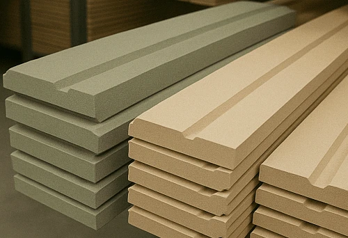 Solid wood skirting boards in profile &mdash; warehouse in Samara