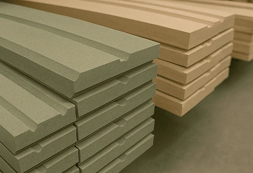 Floor wooden baseboards in stock in Novosibirsk &mdash; smooth and profiled shapes