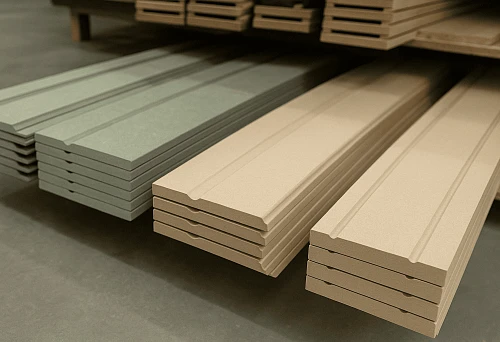 Wooden Baseboards for Stairs in Store