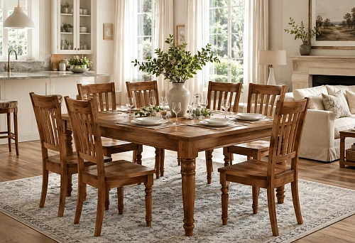 STAVROS solid wood dining set for kitchen and dining room