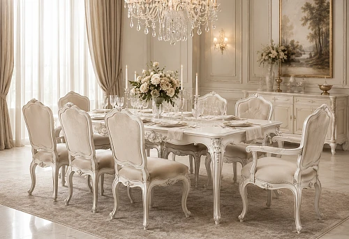 Dining group 6+2 Versailles for the formal dining room