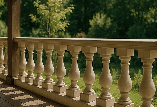 Balusters Smolensk &mdash; classic balusters on the veranda of a house, combining the architectural heritage of the city with modern execution