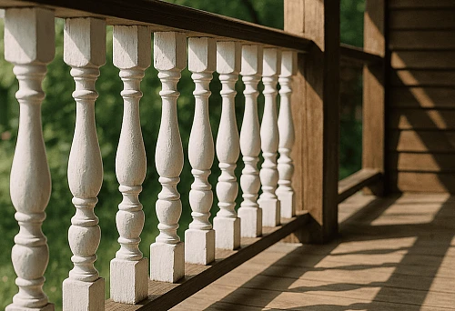 French balusters &mdash; elegant, precision-cut railing elements in Versailles style for modern interiors