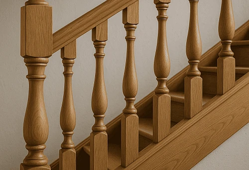 Balusters in Kirov &mdash; wooden balusters and posts for staircases, classic design