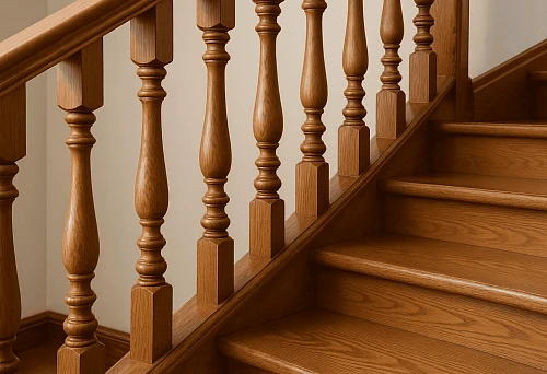 Buy wooden balusters in Novosibirsk &mdash; elegant wooden balusters for staircase railings