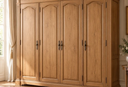 Wide cabinet with wooden overlay N-101 on the upper frieze, 95 mm high