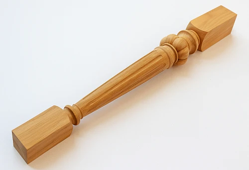 Classic turned wooden baluster, ready for installation on staircase