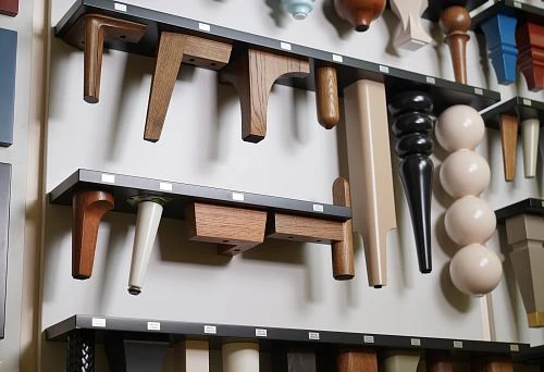Variety of furniture legs and decorative elements