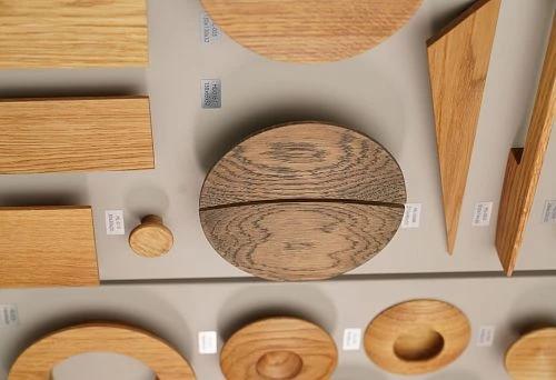 Collage of Materials and Hardware for Testing Furniture Concepts.