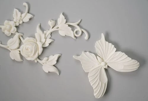 Modern floral moldings for interior decoration