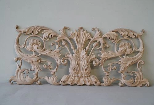 Elegant wall panel made of natural wood in interior design.