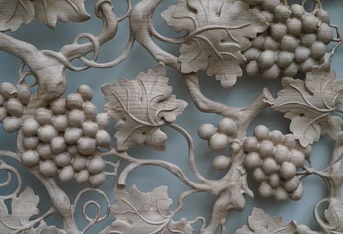 Texture board with a selection of textures, colors, and shapes for interior design.