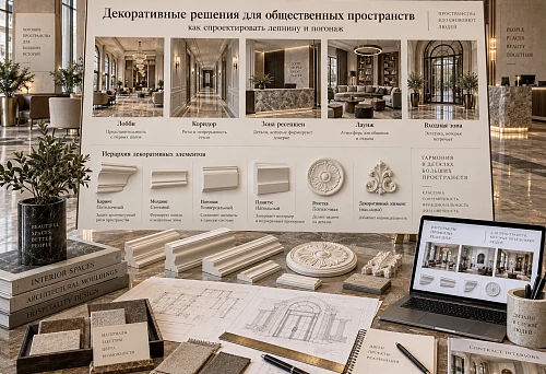 Decorative solutions for public spaces: how to design moldings and trim