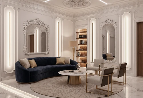 Designer furniture and beautiful molding: how to create a cohesive interior with one brand
