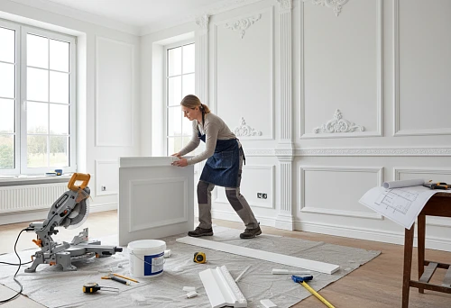 Installation of Polyurethane Molding in a Classic Interior