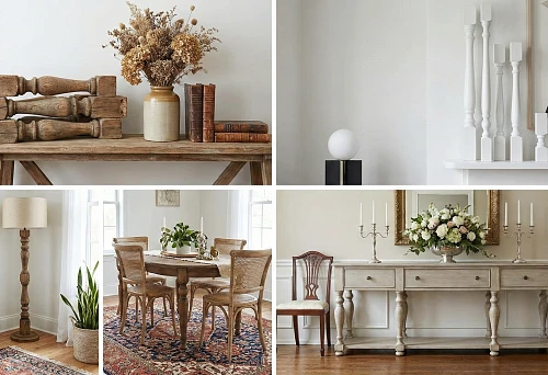 Collections of decor for interior vignettes with balusters: the art of creating a unique space