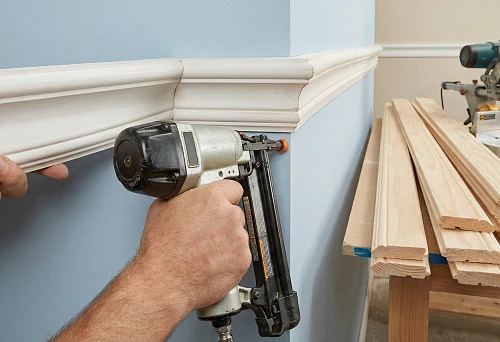 Decorative finishing in Moscow: Stavros showroom - molding and moldings