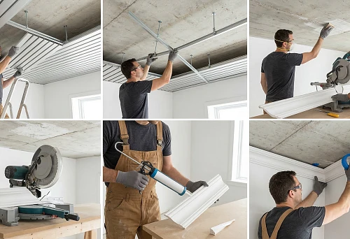 How to remove slat ceiling panels and reinstall polyurethane molding: a smart repair breakdown