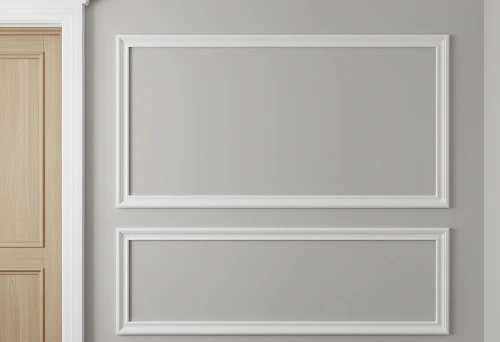Combination of moldings, baseboards, and cornices in a classic interior