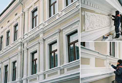Facade polyurethane stucco: frost resistance, installation and painting of outdoor decor