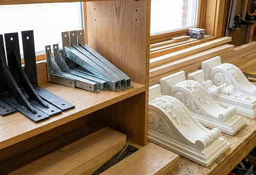 Furniture bracket and decorative bracket: preparing supports for shelves and wall decor