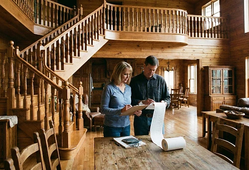 Wooden balusters for stairs in a two-story house &mdash; calculating quantity and cost for full interior equipment
