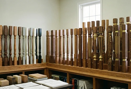 Classic Turned Wooden Balusters in the Showroom