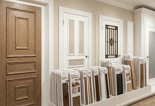 Interior Door Showroom with Upgrade Kits: Decorative Panels and Door Overlay Sets