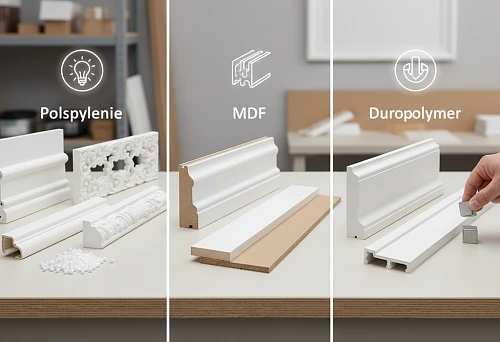 Comparison of Materials for Baseboards and Moldings: Polystyrene, MDF, and Duropolymer