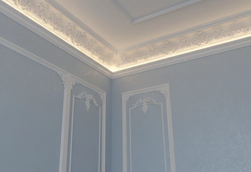 Polystyrene Cornice with Decorative Lighting: Types, Proper Size Selection, Joining, and Painting in Interior Design