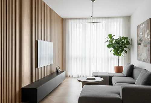 Wooden wall trim for decoration in modern interiors