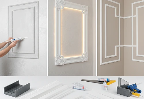 Installation of Polystyrene Wall Molding and Decorative Solutions for Wall Design